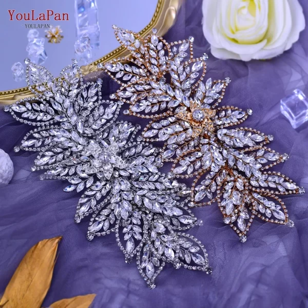YouLaPan HP413 Wedding Head Piece for Bride Crystal Headband Bridal Hair Accessories Rhinestone Women Headdress Bride Headwear - Image 5