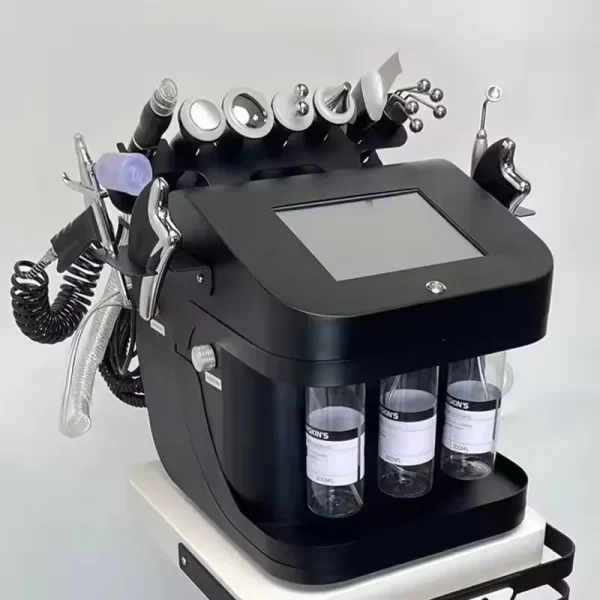 2024 Portable 10 In 1 Microdermabrasion Hydra Deep Cleaning Oxygen Jet Aqua Peel Facial Water H2O2 Oxygen Facial Beauty Machine - Image 6