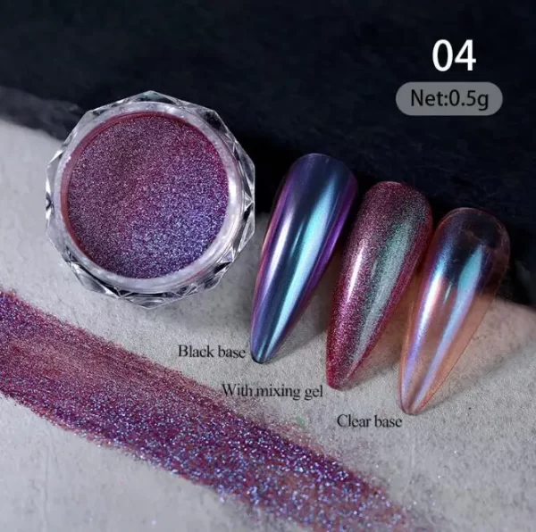 1jar Gradient Chrome Nail Powder Optical Neon Mirror Powder Metallic Mirror Effect Chameleon Pigment Glitter For DIY Manicure - Image 21