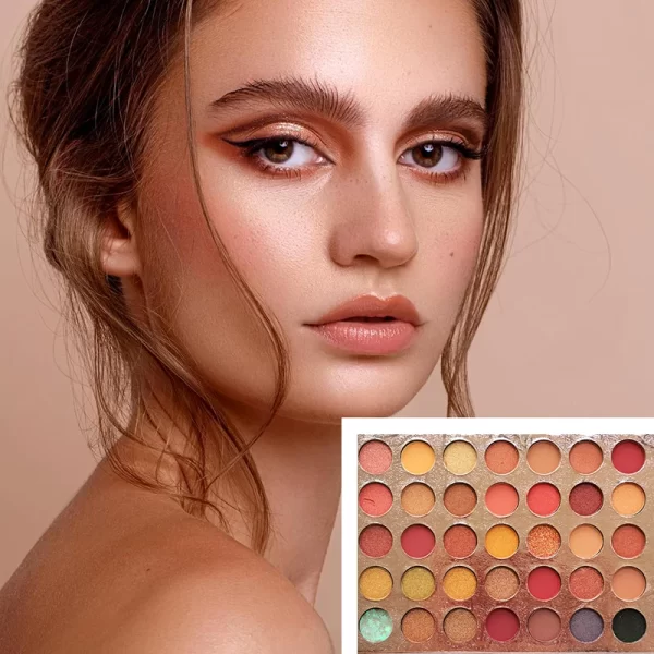 35 Colors Super Cheap Professional Nude Eyeshadow Palette Multi Reflective Shimmer Matte Glitter Pressed Pearls Eye Shadow Makeu - Image 5