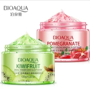BIOAQUA Sleeping Face Mask Cream 120g No Wash Pomegranate Kiwif Fruit Snail Soothing Gel Night Cream Skin Care for Moisturizing