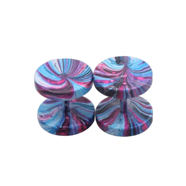 19 Pairs Stainless Steel Men Earrings Studs Ear Piercing Plugs Tunnel Screw Fake Gauges Earrings Flat Back Stud Earring Set - Image 7