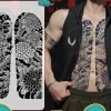 Full Back Chest Herbal Juice Ink Semi-permanent Tattoo Stickers 7-15 Days Long Lasting Temporary Fake Tattoo Totem Men Adult - Image 36