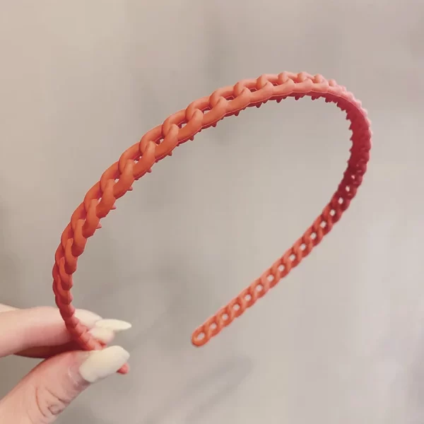 Elegant Solid Color Wave Hairbands For Women Trendy Toothed Non-slip Hair Combs Hair Accessories Girl Face Wash Sports Headbands - Image 10
