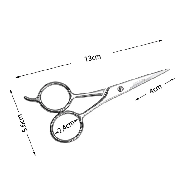 Big Ring Scissors Nose Hair Beard Beard Eyebrow Stainless Steel Beauty Scissor Silver Color Gift for Father - Image 4