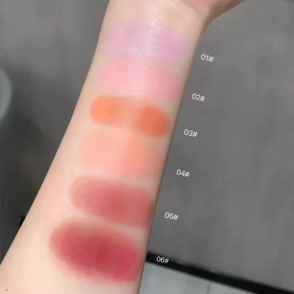 Creamy Purple Blush Stick Soft Face Blusher Cream Korean Make Up Peach Pink Cheek Tint Brightening Contouring Shadow Cosmetics - Image 7