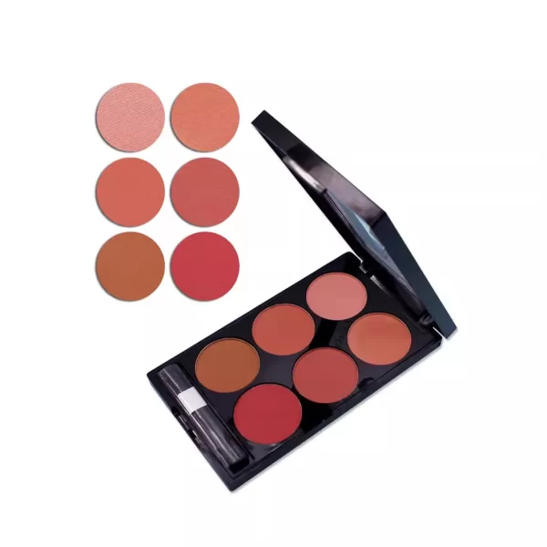 6 Colors Blush Contour Compact Makeup Delicate Skin-Friendly Brightening Skin Color Highlight Matte Contour Highlighter Palette - Image 4