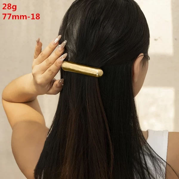 European and American style simple U-shaped alloy ponytail headband high elastic rubber band hairband low ponytail hairband fema - Image 2