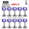 2/10PCS G23 Titanium Piercing Jewelry Ear Cartilage Tragus Heart Flat Back Stud Earrings 16G CZ Internal Thread Labret Lip Ring - Image 20