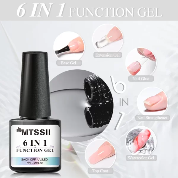 Mtssii 7ml No Wipe Top Base Coat Nail Gel polish Matte Top Coat  Enhancer Varnish Semi Permanent Soak Off UV LED Nail Art Tool - Image 102
