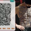 Full Back Chest Herbal Juice Ink Semi-permanent Tattoo Stickers 7-15 Days Long Lasting Temporary Fake Tattoo Totem Men Adult - Image 38