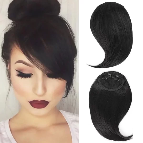 HUAYA Synthetic Hair Bangs Clips Front Side Long Bangs Fake Fringe Clip In Hair Extensions Accessories for Women - Image 48
