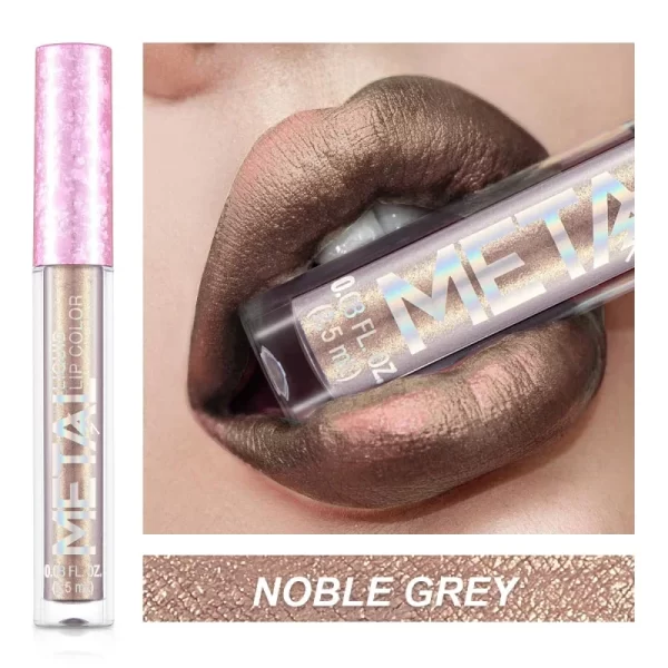 Glitter Metallic Liquid Lipstick Waterproof Shiny Shimmer Metal Lip Gloss Tint Non-Stick Cup Lipgloss Long Lasting Makeup Beauty - Image 14