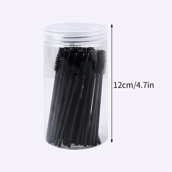 50PCS eyelash brush, eyelash curler, eyebrow comber, spiral 360 degree bendable brush head, bucket packed multifunctional tool - Image 6