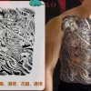 Full Back Chest Herbal Juice Ink Semi-permanent Tattoo Stickers 7-15 Days Long Lasting Temporary Fake Tattoo Totem Men Adult - Image 19