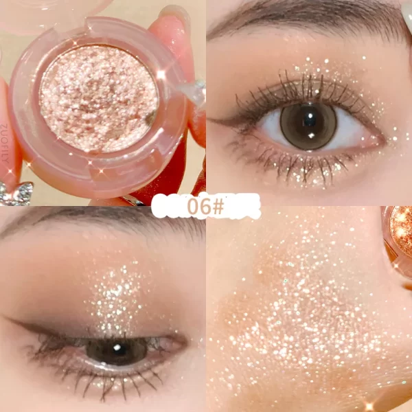 Diamond Highlighter Palette Gorgeous Glitter Eyeshadow Glossy Shiny Silkworm Shadow Shimmer Cowherd Weaver Girl Eyes Makeup - Image 7