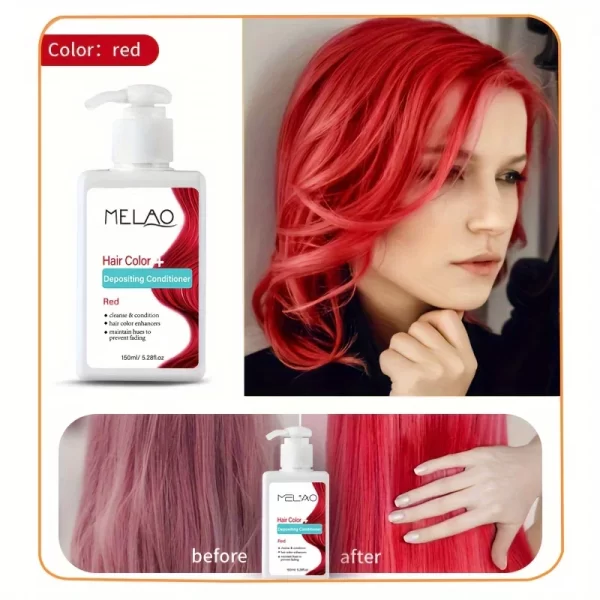 MELAO Hair Dye - Semi Permanent Hair Color Depositing Conditioner, Cruelty-free - Image 3