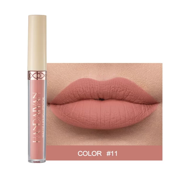 HANDAIYAN Matte Liquid Lipstick Rose Lipgloss Waterproof Non-stick Cup Long-Lasting Matte Lipstick Moisturizing Lip Gloss - Image 18