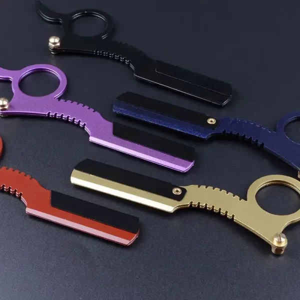 Foldable Barber Razor Haircut Beard Eyebrow Portable Shaving Tool Depilation Razor Hairdresser Trimming Blades Replaceable - Image 4