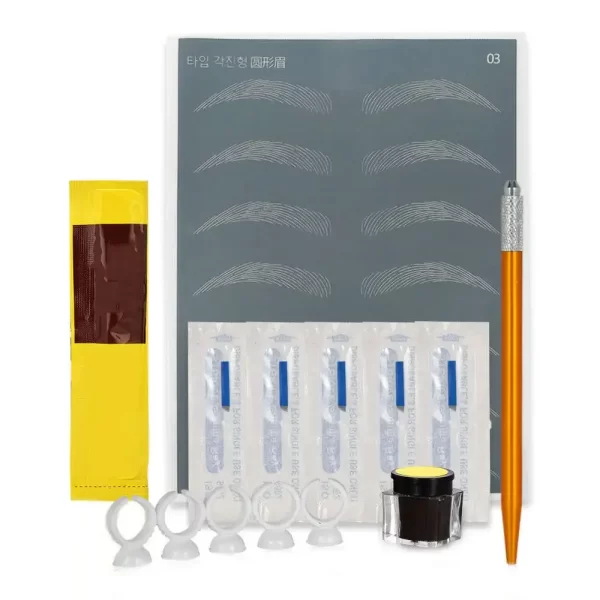 1 Set 3D Microblading Pen Tattoo Training Kit Eyebrow Tattoo Practice Professional Permanent Makeup Tattoo Eyebrow Wholesale - Image 19