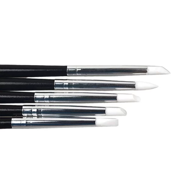 Nail Art Brush Pen Silicone Head Nail Brush Set Acrylic Painting Drawing Carving Pen UV Manicure Dotting Tool - Image 6