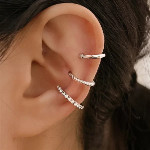 Punk Ear Clip Earrings For Women Jewelry Ear Cuffs Without Hole Fake Piercing Earring Earcuff C-shape Clip On Earrings Brincos - Image 16