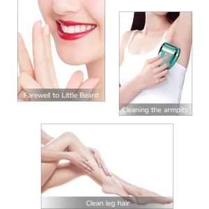 Kemei Rechargeable women electric shaver female razor facial leg bikini trimmer hair remover body lady shaver for women wet&dry