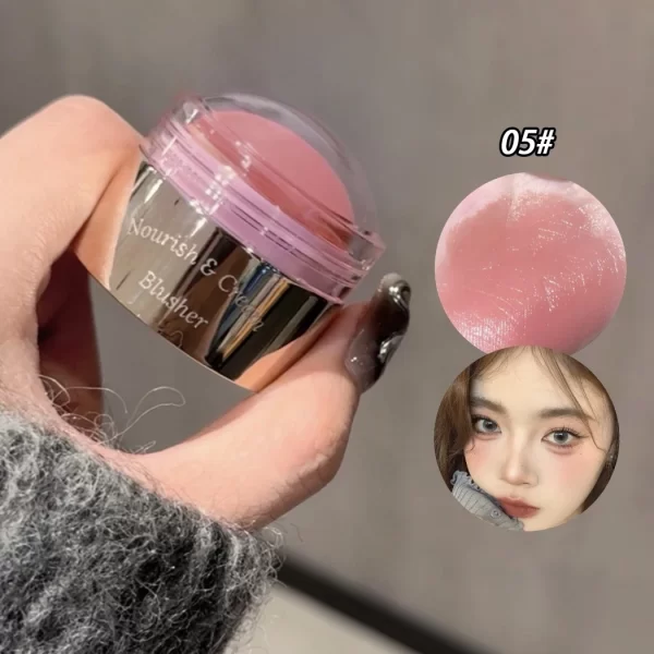 Creamy Purple Blush Stick Soft Face Blusher Cream Korean Make Up Peach Pink Cheek Tint Brightening Contouring Shadow Cosmetics - Image 9
