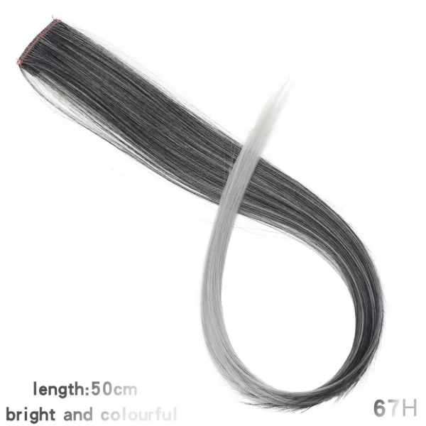 Synthetic 18" Feathers Hair Clip in One Piece Hair Extension DIY Colorful Hairpiece For Fashion Beautiful Girls - Image 45