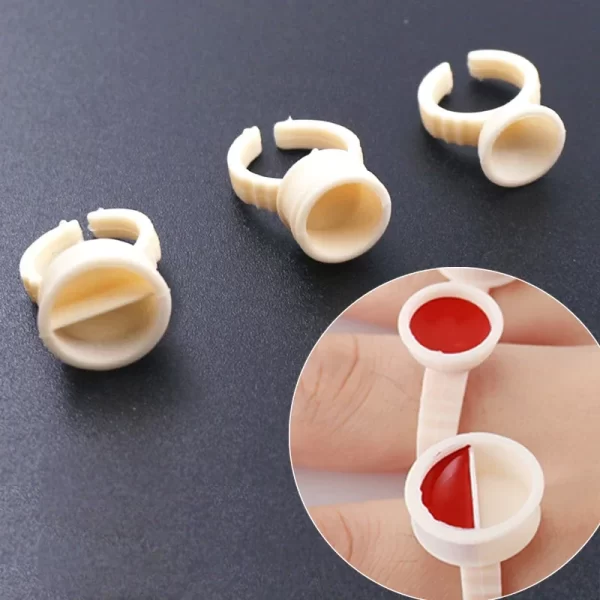 100Pcs Silicone Tattoo Pigment Cup Holder For Permanent Eyelash Extension Makeup Tools micropigmentation accessories - Image 2