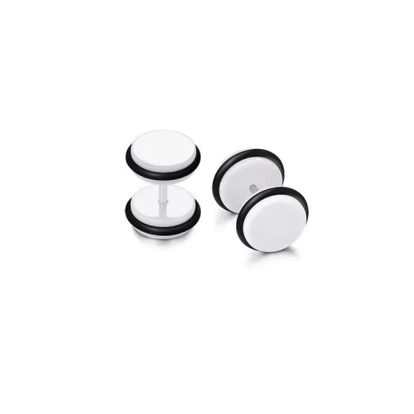 19 Pairs Stainless Steel Men Earrings Studs Ear Piercing Plugs Tunnel Screw Fake Gauges Earrings Flat Back Stud Earring Set - Image 12