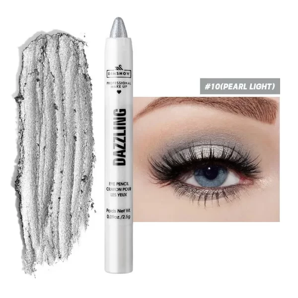 12 Colors Pearlescent Eyeshadow Pencil Waterproof Long Lasting Glitter Shimmer Eye Shadow Pen Eyeliner Stick Eyes Makeup Tools - Image 8
