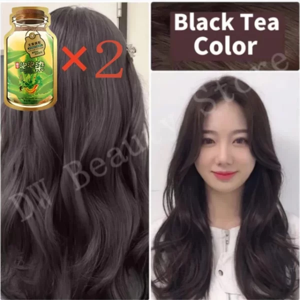 Pure Natural Herbal Hair Dye Shampoo 5 Minute Change Hair Color Lasting Coloring Non-irritating Plant Bubble Hair Care Women Men - Image 7