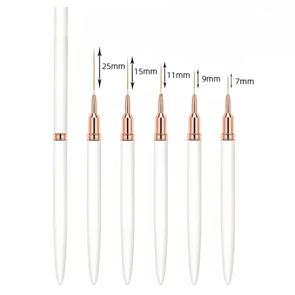 7/9/11/15/25mm Nail Liner Brush Set Drawing Lines Stripe Painting Flower Pen Nail Art Manicure DIY Manicure Design Accessories - Image 10