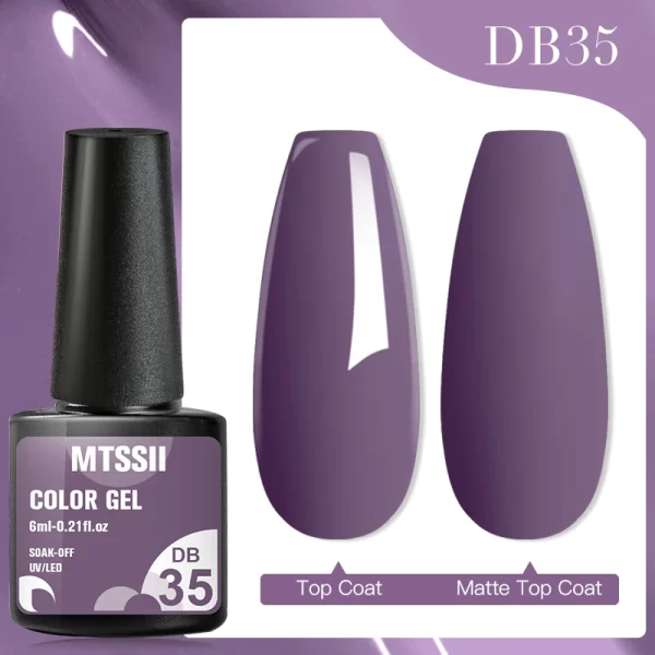 Mtssii 7ml No Wipe Top Base Coat Nail Gel polish Matte Top Coat  Enhancer Varnish Semi Permanent Soak Off UV LED Nail Art Tool - Image 82
