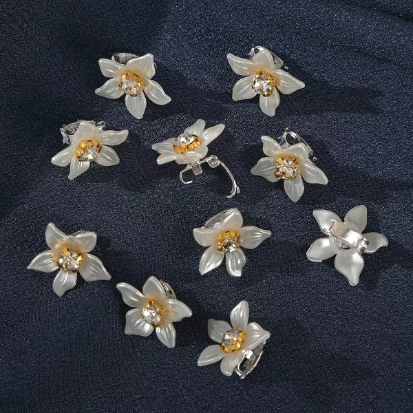 10Pcs Small Flower Hair Clips Butterfly Hair Button Hair Pins Wedding Wing Hair Clips Bridal Halloween Hairpin Hair Accessories - Image 18