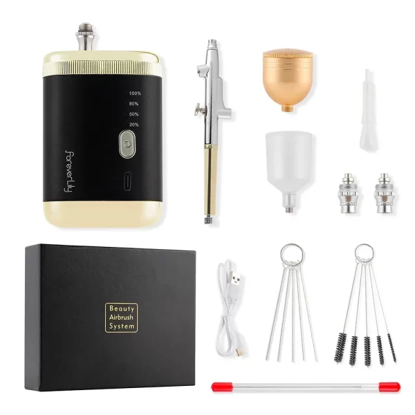 30PSI Dual-action Portable Airbrush Multi-Function Mini Air Compressor Kit For Nails Cake Tattoo Makeup Paint Air Spray Gun - Image 7