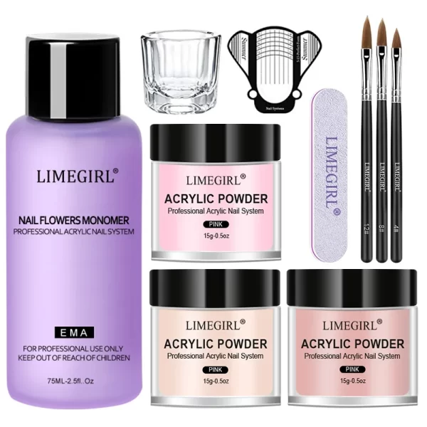 Acrylic Nail Kit For Nails Art All For Manicure Nail Acrylic Powder Liquid Professional Set  For Extension Nail Carving Tips - Image 9