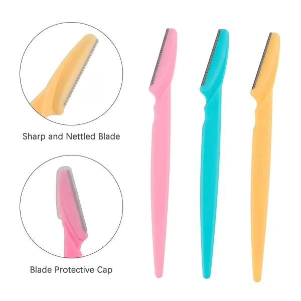 3pcs-36pcs Eyebrow Razor For Women, Multipurpose Exfoliating Dermaplaning Tools Facial Razor Safety Beauty 3color - Image 5