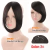 HUAYA Synthetic Hair Bangs Clips Front Side Long Bangs Fake Fringe Clip In Hair Extensions Accessories for Women - Image 38