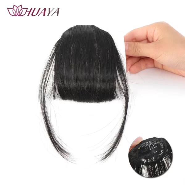 HUAYA Synthetic Hair Bangs Clips Front Side Long Bangs Fake Fringe Clip In Hair Extensions Accessories for Women - Image 19