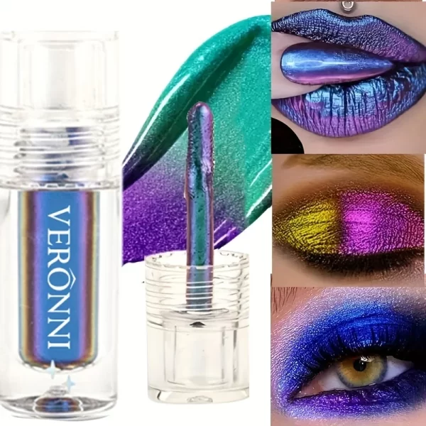 Metal Liquid Chameleon Eye Shadowcosmetics Multi-Dimensional Eye Makeup, Durable Holographic Flash Multi-color Eye Shadow Makeup - Image 4