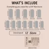 24PCS/1BOX Black French Wearing Sweet and Cool Nail Patch Glitter Love Stars in Europe and America Dark Department Fake Nail - Image 5