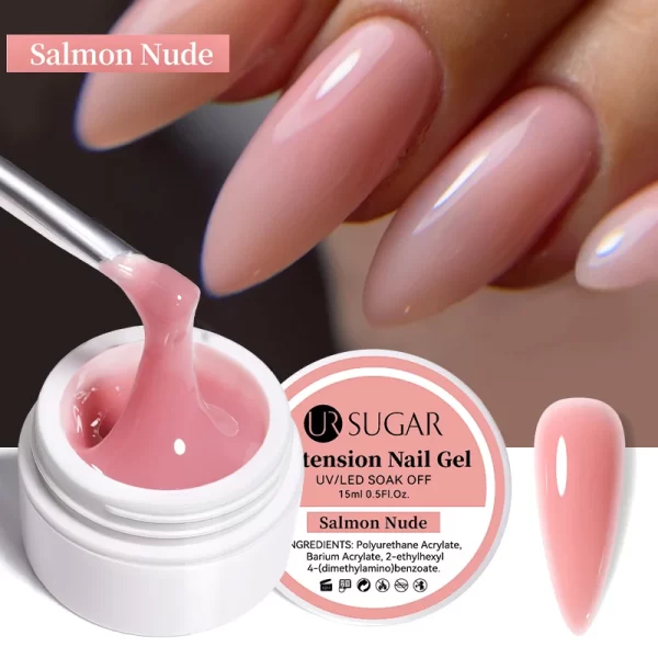 UR SUGAR 15ml White Extension Gel Nail Polish Acrylic Construct Hard Gel Semi Permanent Varnish Nude Pink Gel Polish UV Manicure - Image 14