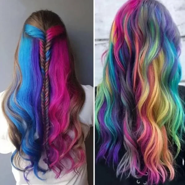 Women Curly Clip-in Hair Extension Natural High Temperature Fiber Ladies Hair Piece Colored Long Wavy Synthetic Hairpiece - Image 2