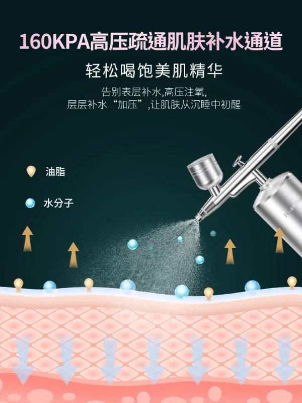 Handheld Moisturizing Nano Mist Facial Oxygen Water Face Infusion Mist Mini Sprayer Jet Water Oxygen Injector - Image 5