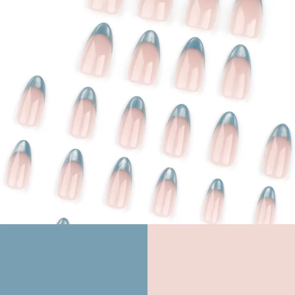 24pcs French Cat Eyes False Nails Almond Head Fake Nails for Manicure Beauty Glitter Shiny Artificial Nail Patch Press on Nails - Image 6