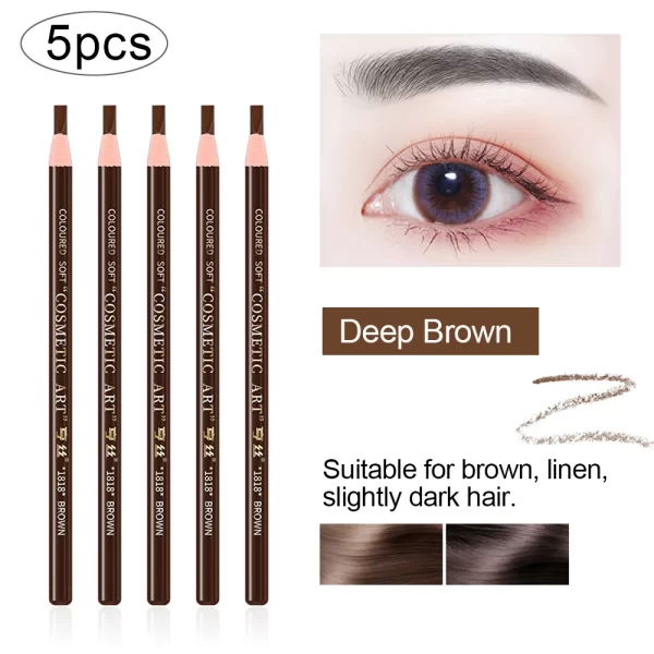 5pcs Eyebrow Pencil Permanent Makeup Eyebrow Enhancers Cosmetic Waterproof Microblading Pen Tint Eye Brow Pencil Marker Tools - Image 11