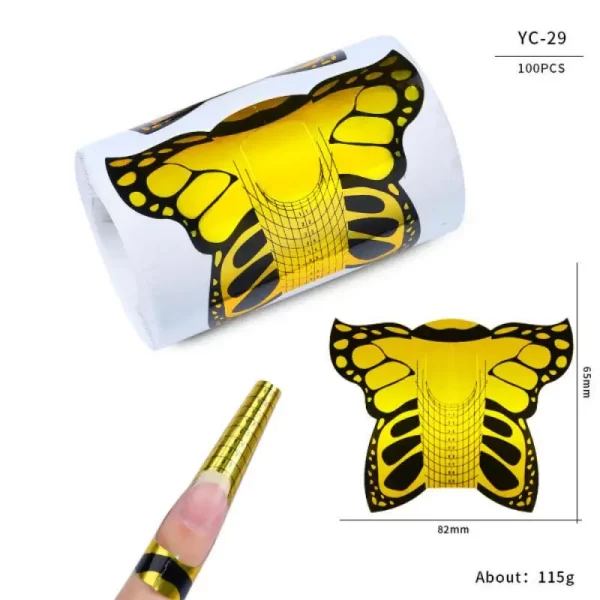 French Nail High Quality Self Adhesive Backing Economic Disposable Provide Accurate Guidance Nails Nail Care Paper Holder - Image 10