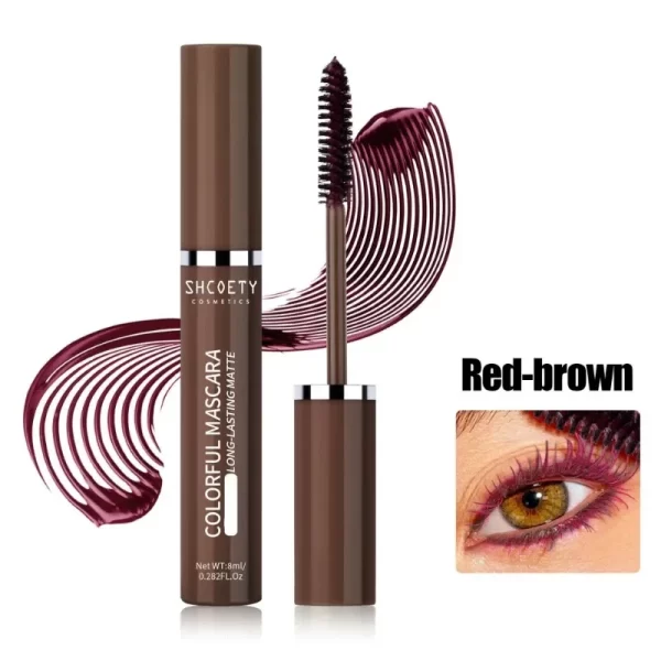 Colored Mascara Eyelashes Blue Pink Green Colorful Waterproof Mascara Charming Long Lasting Curling Mascara Eye Christmas Makeup - Image 7